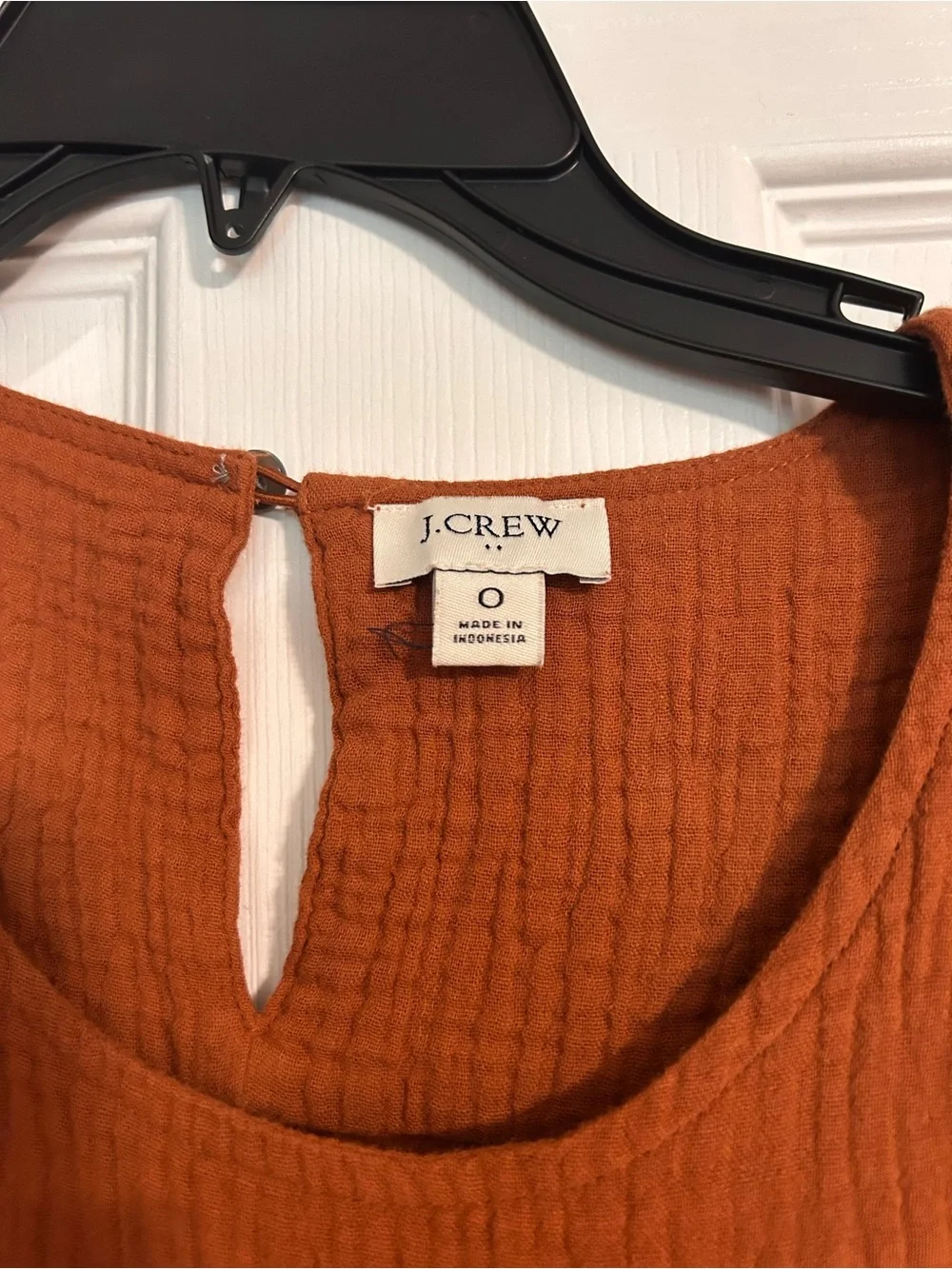 J. Crew Factory Rust Tiered Ruffle Sleeve Mini Dress